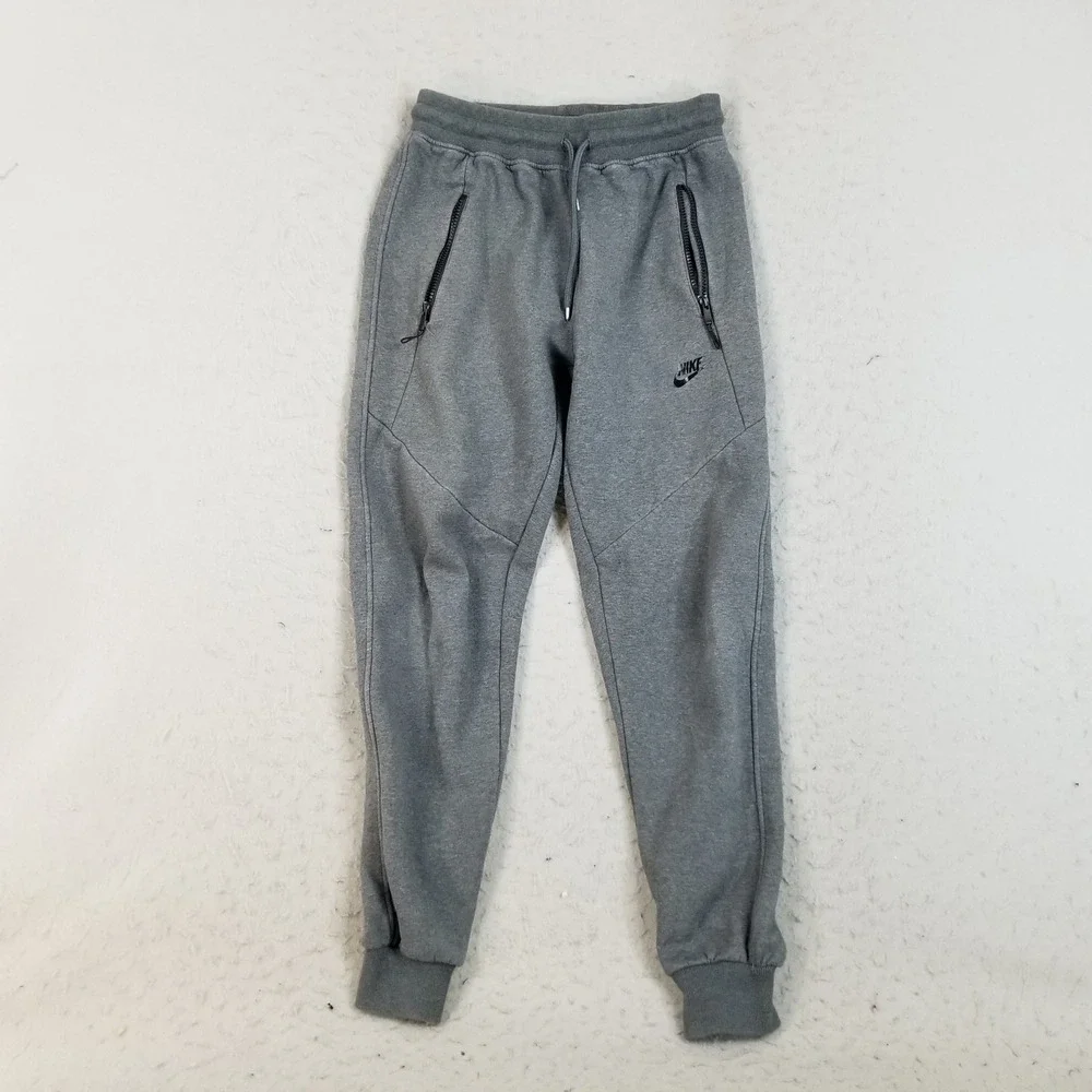 Nike Joggers‎ Mens Medium Grey Tech Fleece Style Sweatpants Tapered Cotton